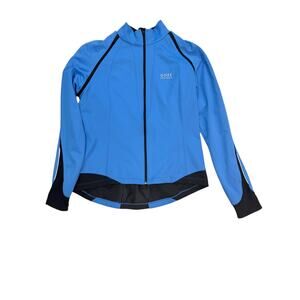 GORE Bike Wear Windstopper Softshell Cycling Jacket Blue Removable Sleeves XL